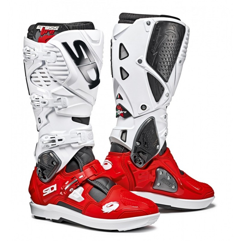 Bottes moto SIDI CROSSFIRE 3 SRS noir rouge blanc