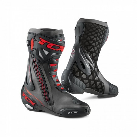 Bottes moto TCX RT-RACE noir rouge