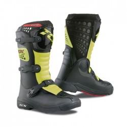 Bottes moto TCX COMP-KID noir jaune fluo